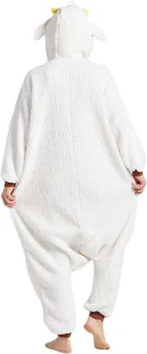Vista 5 de DELEY Pijama unisex de una pieza para niños, pijamas de animales para Halloween, disfraz de cosplay para mujeres y hombres, ropa de dormir