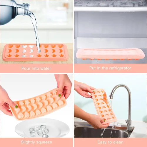 Vista 7 de OSALADI Molde de silicona para cubitos de hielo, moldes de chocolate con forma de estrella de cavidad, molde de jabón, moldes para hornear, molde