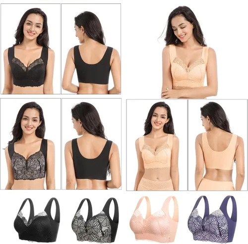 Vista 7 de Lymphvity Detoxification and Shaping & Powerful Lifting Bra Women Wireless Lace Sports Sleep Lifting Bra