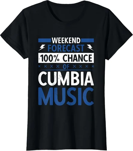 Vista 10 de Weekend Forecast Cumbia Music T-Shirt