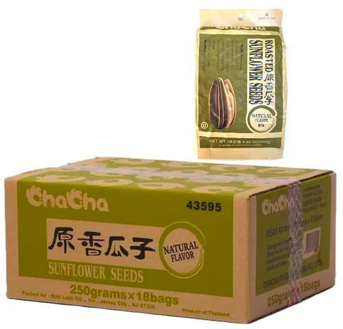 Vista 3 de ChaCha All Nature - Semillas de girasol saladas tostadas, 8.82 oz x 18 bolsas
