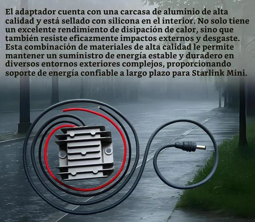 Vista 5 de Adaptador Starlink Mini de 12 V, convertidor de 12 V/24 V a 30 V 3.5 A con cable de alimentación de CC, cable adaptador de alimentación de entrada