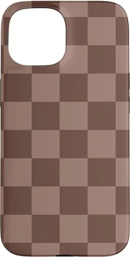 Vista 6 de Marrón clásico a cuadros, patrón de tablero de ajedrez moda caso para iPhone 17