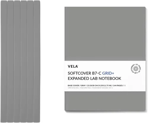 Vista 27 de Vela Sciences B7-D - Cuaderno expandido de laboratorio de tapa blanda, 9.25 x 11.75 pulgadas (9.3 x 11.8 in), 144 páginas, encuadernado permanente