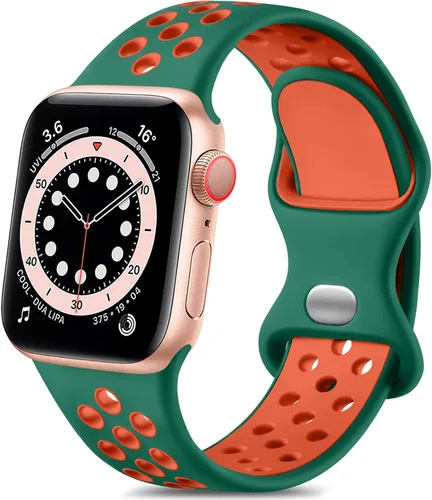 Vista 21 de Lerobo - Bandas deportivas compatibles con Apple Watch Band de 40 mm, 41 mm, 38 mm y 42 mm para Series 11, 10 para mujeres y hombres, suaves bandas