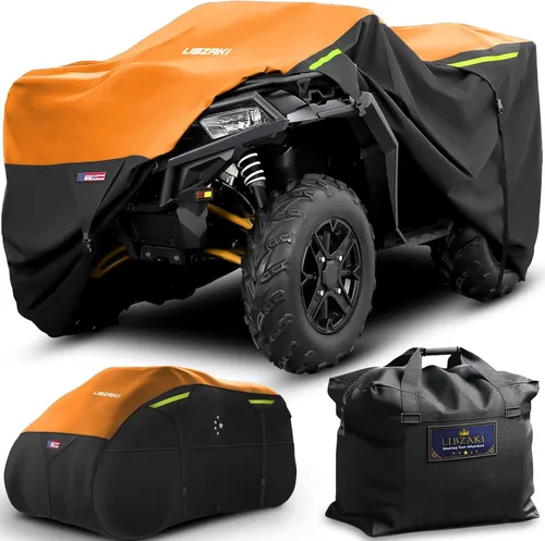 Vista 9 de 600D Cubierta para ATV - Cubierta impermeable resistente para quad remolcable - Protección UV para todo tipo de clima al aire libre para Polaris