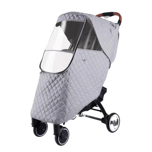 Vista 9 de Funda impermeable para cochecito de bebé, universal, resistente al viento, protección contra el clima, agujeros de aire, protección contra el polvo