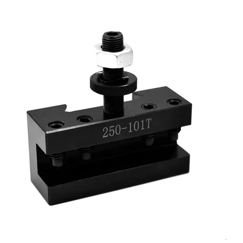 Vista 2 de AXA 250-101T - Soporte para herramientas de pistón de torno CNC, juego de postes de herramienta de cambio rápido, mini torno, poste de herramienta