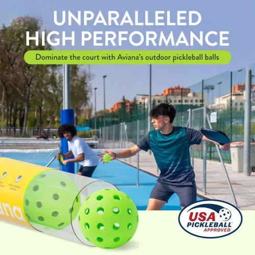 Vista 3 de Outdoor Pickleball Balls USAPA Approved for Tournament Play 6 12 48 Packs Durable 40-Hole Design Ideal for All Skill Levels Pickleball Accessories