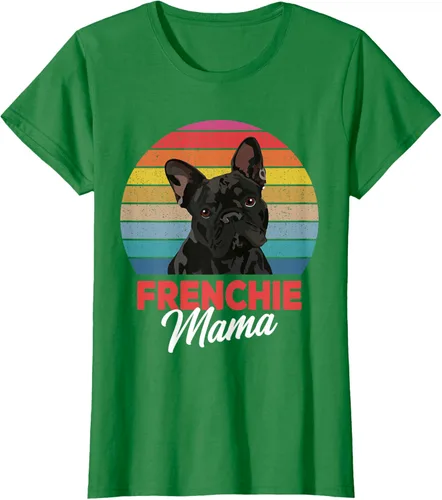 Vista 46 de Frenchie Mama - Camiseta divertida de regalo para niñas y perros Bulldog Francés, Negro, S