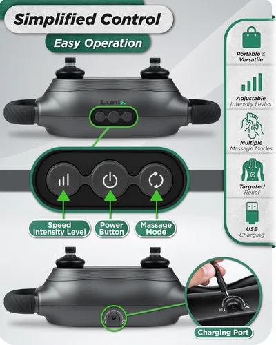 Vista 4 de Lunix Masajeador LX26 FSA para piernas y cuerpo completo, masajeador de vibración de mano para aliviar el estrés, relajación y comodidad muscular