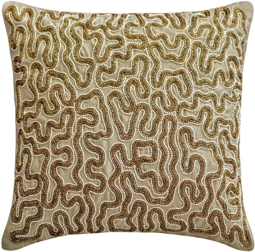Vista 21 de The HomeCentric Funda de almohada dorada, funda de almohada geométrica moderna, funda de almohada de 12 x 12 pulgadas (11.8 x 11.8 in), funda