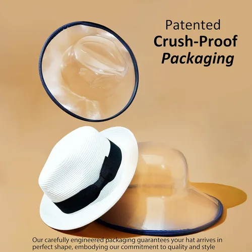 Vista 5 de Joywant Sombreros Fedora de paja para hombre