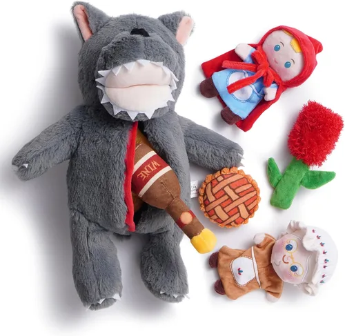 Vista 12 de Nocciola Hide and Seek - Juguetes de Navidad para perros de Papá Noel: 9 paquetes de regalos de vacaciones divertidos rellenos chirriantes arrugados