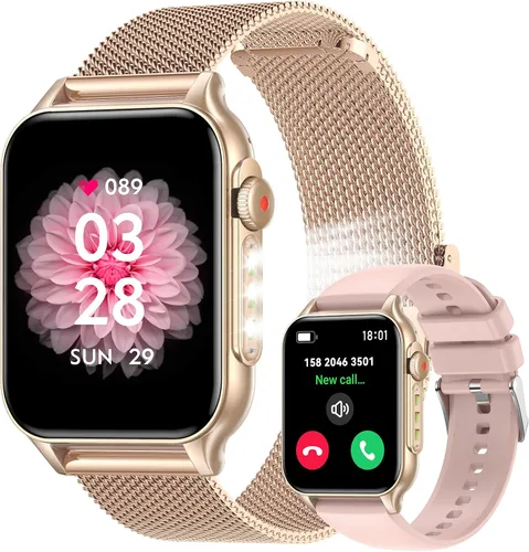Vista 15 de Relojes inteligentes militares para hombre (responder/hacer llamadas) con potente linterna de 1.96 pulgadas HD, reloj inteligente táctico al aire