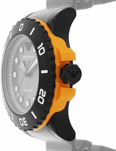 Vista 5 de Emporio Armani Men's Three-Hand Date Polyurethane Watch