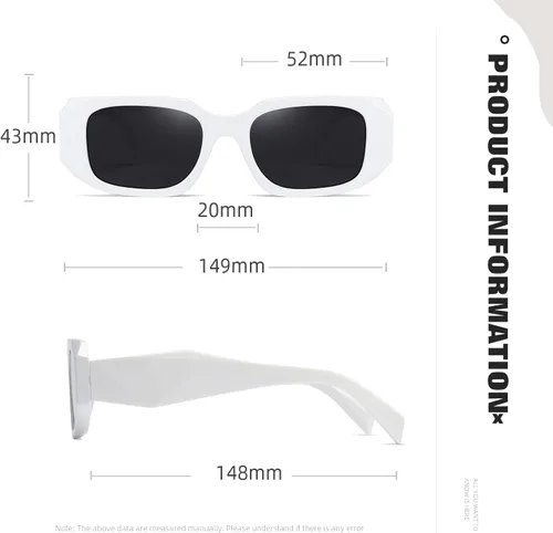 Vista 3 de MASDUN Y2k - Gafas de sol cuadradas para mujer y hombre, diseño de moda, estilo retro, a la moda, con protección UV
