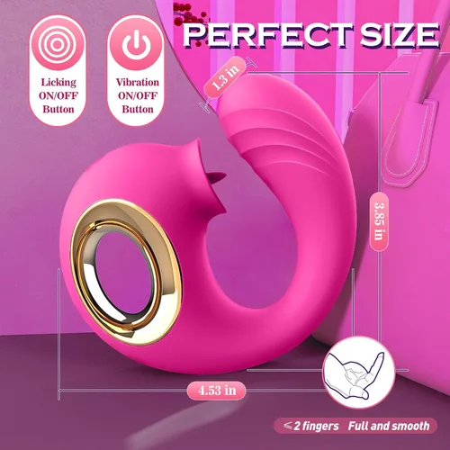Vista 3 de Vibrador de punto G juguetes sexuales para adultos para mujeres - 12 vibrador de lamido de lengua y 12 vibrador de empuje con consolador, vibradores