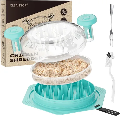 Vista 16 de Cleangor Herramienta de trituración de pollo Twist Grande, trituradora de carne libre de BPA con mango ergonómico, herramienta de trituración