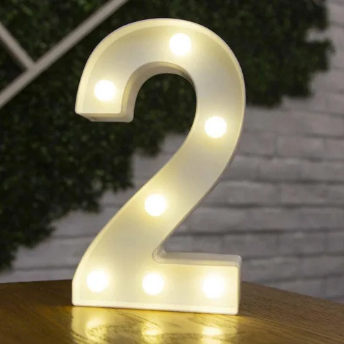 Vista 32 de anso Letras LED del alfabeto con números iluminados, letras de plástico blanco, decoración de pie de la A a la Z 0 ~ 9 (rosa corazón)