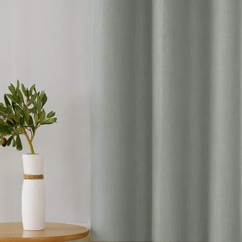 Vista 4 de Deconovo - Cortinas de oscurecimiento total, cortinas de lino sintético de ahorro de energía con revestimiento de 3 capas para ventana pequeña, 42 x