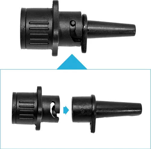 Vista 8 de Adaptador de bomba SUP, bomba de aire inflable para barco, kit de adaptador de válvula de aire, boquilla de aire, cabezal de conversión