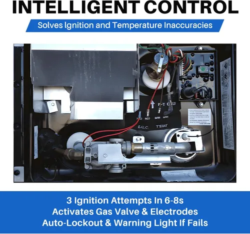 Vista 2 de Placa de circuito de control de encendido con chispa y electrodo sensor para calentadores de agua Atwood/Dometic (solo gas) GCH6-4E/6E/7E, 93257