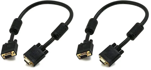 Vista 5 de Monoprice Cable de monitor SVGA Super VGA M/M de 1.5 pies con ferritas (chapado en oro)