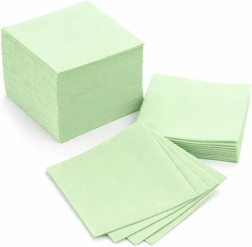 Vista 28 de AH AMERICAN HOMESTEAD Servilletas de cóctel de papel, servilletas desechables similares al lino, 4.75 x 4.75 pulgadas, servilletas cuadradas a Azul