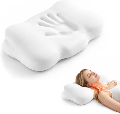 Vista 8 de Almohada para el cuello de nube, almohada de contorno de espuma Gris