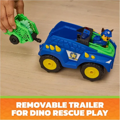 Vista 5 de PAW Patrol: The Dino Movie Dino Tow & Dash RC with Chase & Dinosuar Figures