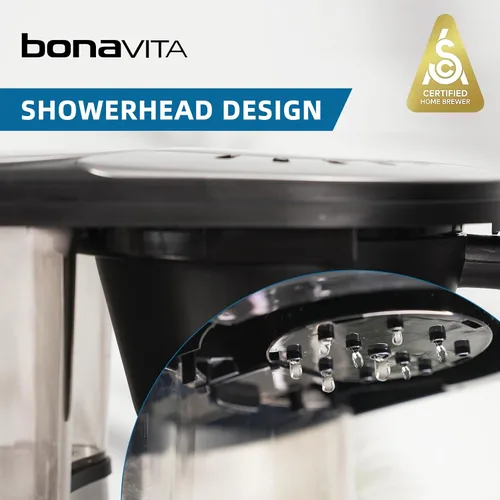 Vista 3 de Bonavita Cafetera de goteo de 8 tazas, vertido con un toque, preparación con pausa automática con jarra térmica de doble pared de acero inoxidable