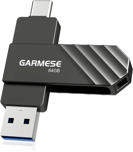 Vista 14 de Unidad flash USB 3.0 de 64 GB, unidad de pulgar de metal con orificio para llavero Memoria portátil impermeable y delgada, Plug & Play Pulgar