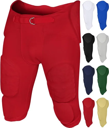 Vista 9 de Exxact Sports Proline Men's Integrated Football Pants with 7 Flex Pads Negro