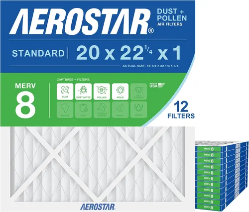Vista 14 de Aerostar Multi - Filtro de aire de 1 pulgada para aire acondicionado y horno, Blanco Filtro de CA y HVAC, tamaño real (19 7/8 x 22 1/4 x 3/4), MPR