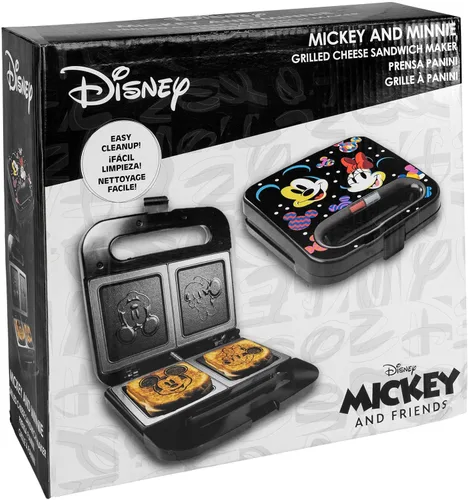 Vista 6 de Uncanny Brands Sandwichera Disney Mickey y Minnie Mouse - Pequeño aparato de cocina