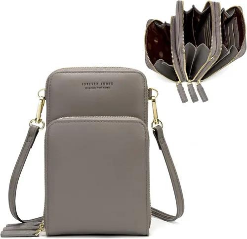 Vista 21 de Myfriday - Bolso pequeño de piel para mujer con correa de guitarra, bolso cruzado mini y bolso de hombro con 2 ranuras para tarjetas A-Negro