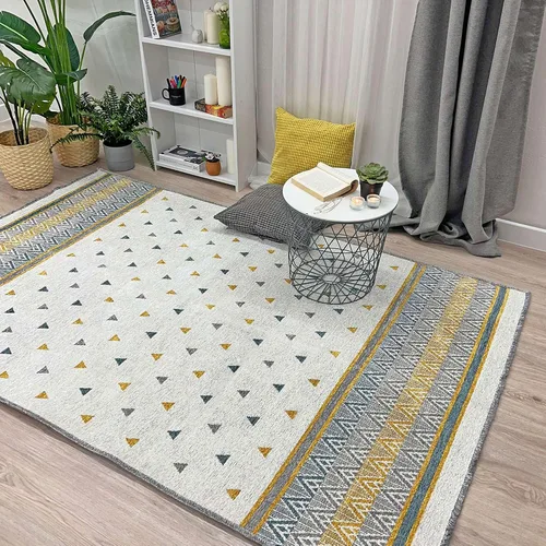 Vista 17 de Alfa Rich 5x8 Alfombras lavables de oro ámbar para sala de estar, dormitorio, cocina, de algodón, aptas para mascotas