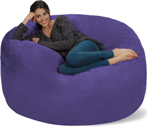 Vista 38 de Chill Sack Bean Bag Funda para silla, 3 pies, microgamuza - Oliva