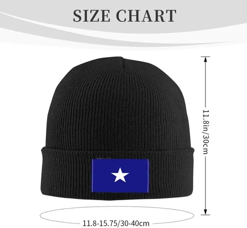 Vista 3 de LIICHEES Bonnie Blue Flag Beanie Hat for Men Women Hats Warm Cozy Knitted Caps Black Skull Cap