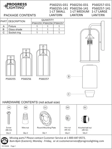 Vista 13 de Progress Lighting Watch Hill Collection - Farol de pared grande con textura de cristal transparente negro con textura de 1 luz para casa de campo