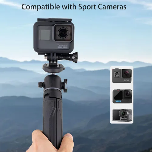 Vista 5 de koolehaoda Adaptador de placa de liberación rápida, accesorios para cámara de acción, compatible con Gopro/Selfie Stick/trípode/monopie/cámara