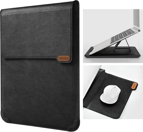 Vista 8 de Nillkin Funda para laptop de 15.6 pulgadas, funda para MacBook con soporte ajustable y alfombrilla para mouse, 2 modos de soporte, funda para laptop