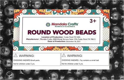 Vista 81 de Mandala Crafts - 2000 cuentas de madera redondas pequeñas de 6 mm para manualidades, suministros de macramé - cuentas de madera natural negra sin