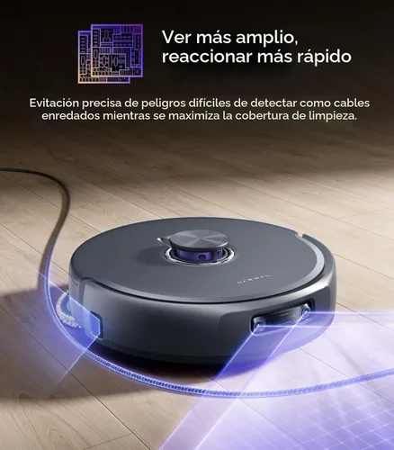 Vista 2 de NARWAL Freo Z10 Ultra Robot Aspiradora y Fregona Combo, Cámaras Duales RGB y Chips, Evitáción AI, Limpieza Profunda de Esquina a Borde 8N, Gris Freo