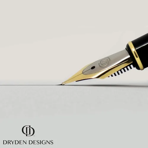 Vista 3 de Dryden Designs Pluma estilográfica, punta media y fina, incluye 24 cartuchos de tinta y convertidor de recarga de tinta, bolígrafo de caligrafía