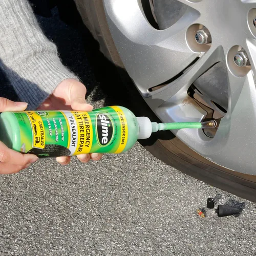 Vista 6 de Slime Kit de reparación de neumáticos de emergencia con sellador y bomba de inflado de neumáticos