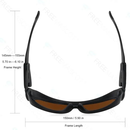 Vista 4 de FreeMascot Profesional OD 4+190nm-540nm/600nm-700nm gafas de seguridad láser para la luz láser violeta/azul/verde y roja