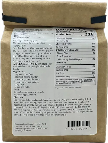 Vista 2 de Authentic Foods Harina de arroz dulce superfina - 3lb
