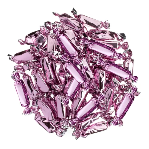 Vista 7 de Caramelos envueltos individualmente en color rosa claro, bolsa de 2 libras, aproximadamente 190